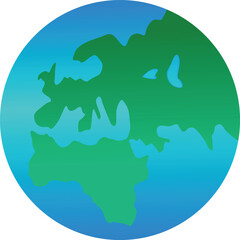 Planet earth vector illustration Sustainable, renewable energy. Ecology, environment