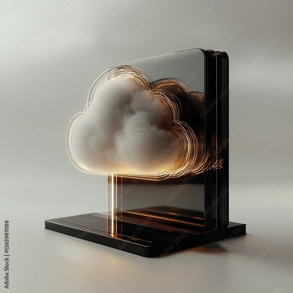 Poster cloud computing is used in the concept of an online library to store books and folders within a data