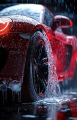 Detailed Hyper-Realistic Car Wash Icon for Professional Use