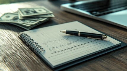 Fototapeta premium Financial Planning: Analyzing Market Trends and Investments