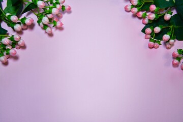 Romantic soft pink background with bolules