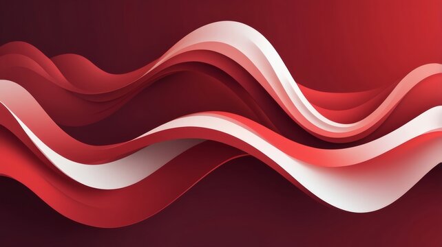  Futuristic 3D Abstract Background Showcasing Seamless, Layered Curves in a Vibrant Red Color Scheme, Creating a Dynamic and Visually Captivating Composition