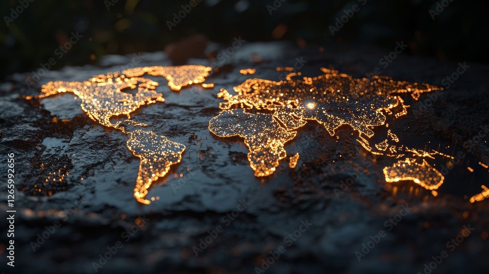 Poster this hologram provides a visual representation of global wealth distribution, emphasizing economic g