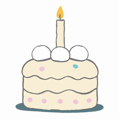 Illustration Birtbusinessay Cake Isolated Background Celebration Icon