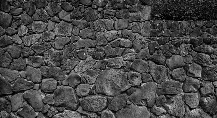 Ancient Hawaiian Lava Wall Craftsmanship in Manoa, Hawaii.