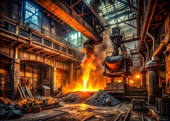 Molten Metal Fire Text in Flames: Urban Exploration Photography