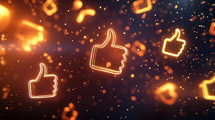 Abstract cyber representation of social approval and engagement