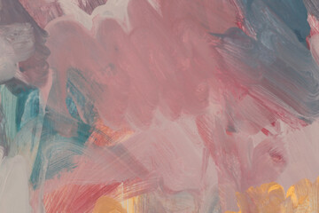 Art Oil and Acrylic brush stroke smear blot painting wall. Abstract texture gold, beige, pastel...