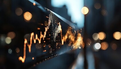 A cryptocurrency dashboard with holographic features, incorporating advanced analytics and a sleek modern design, also includes data visualization