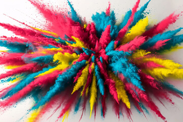 Colorful Powder Explosion for Holi Festival - Vibrant Abstract Art