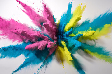 Colorful Powder Explosion for Holi Festival - Vibrant Abstract Art