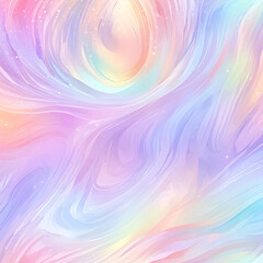 Fototapeta premium Abstract pastel swirl pattern with a dreamy gradient background featuring soft colors and textures.