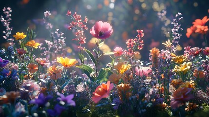 A Colorful Collection of Garden Flowers