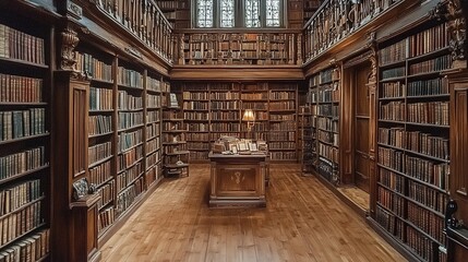 Exploring ancient literature historic library interior design cozy atmosphere perspective knowledge hub
