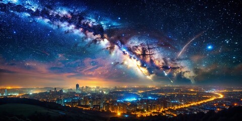 Night Sky Starry Cityscape Ozone Layer Preservation