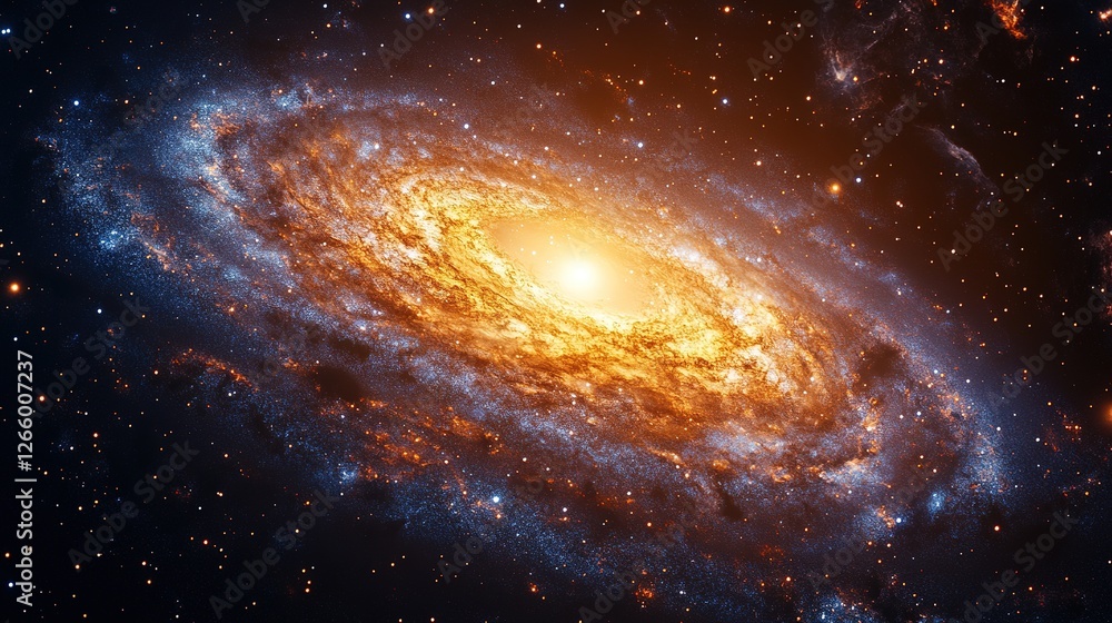 Poster cosmic explosion of a spiral galaxy outer space astronomy image celestial environment vast viewpoint