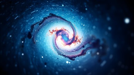 Mesmerizing cosmic swirl luminous galaxy vortex deep space wonder February 2025 starlit realm