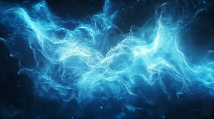 Obraz premium Modern sci-fi digital glowing particle flow images