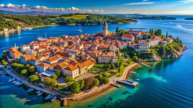 Panoramic Aerial View of Istria, Croatia: Detailed Regional Map