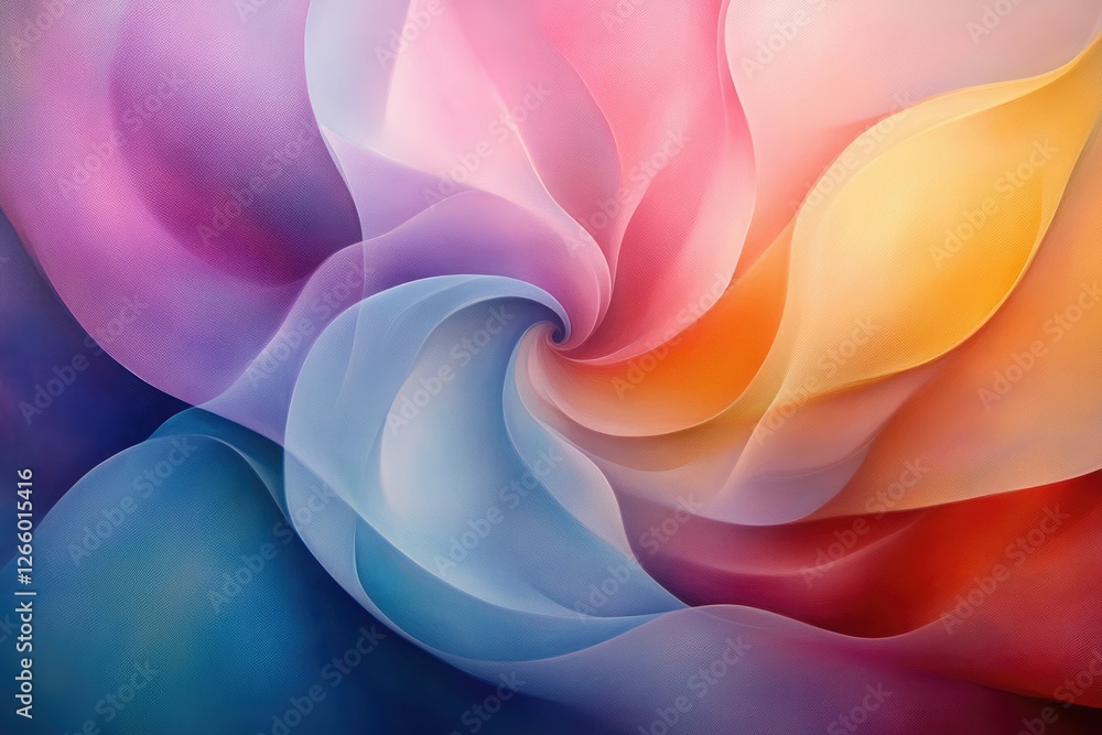 Aufkleber abstract swirling pastel colors creating a vibrant and mesmerizing visual effect.