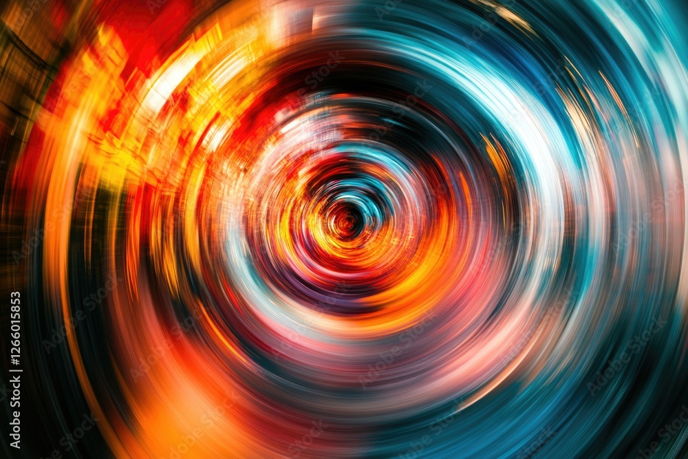 Poster Abstract swirling vortex of vibrant colors, creating a mesmerizing and dynamic visual experience.