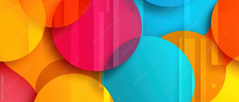 Poster abstract colorful circles pattern background