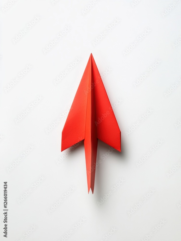 Leinwandbilder creative red paper plane representing business strategy and innovation in a minimalistic design on a
