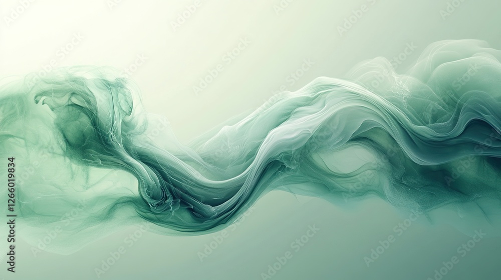 Poster flowing abstract art digital creation soft tones minimalist background ethereal concept