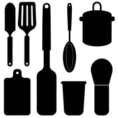 set of kitchen utensils