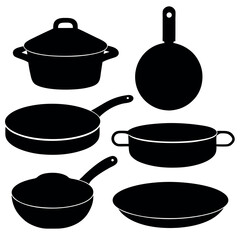 Pots, Pans, and Cookware Silhouettes