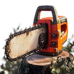 Fototapeta premium 3d render chainsaw tool stylized