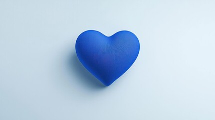 Fototapeta premium Blue Textured Heart on Blue Background
