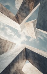 Urban Built Structures Against the Wide Blue Sky