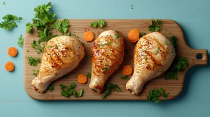 Roasted Chicken Breast with Steamed Carrots