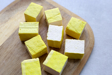 Soy tofu cubes, Tofu soy bean curd