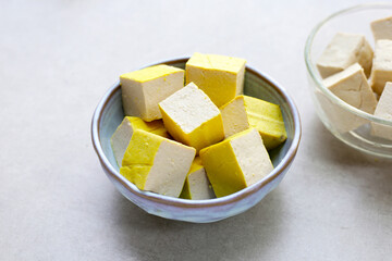 Soy tofu cubes, Tofu soy bean curd