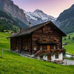 Swiss wood house