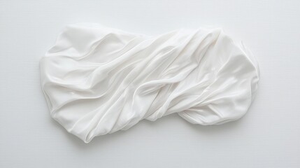 White fabric draped, smooth texture, studio shot, design element