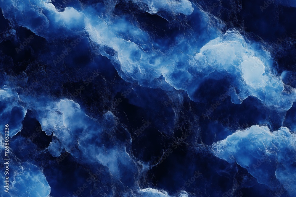 Poster seamless sodalite mesmerizing abstract background featuring swirling clouds of deep blue and light b