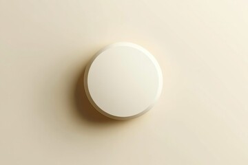 Simple circular design element against a neutral background for minimalistic style decoration or branding use. Generative AI