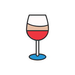 Luxembourg wine glass icon