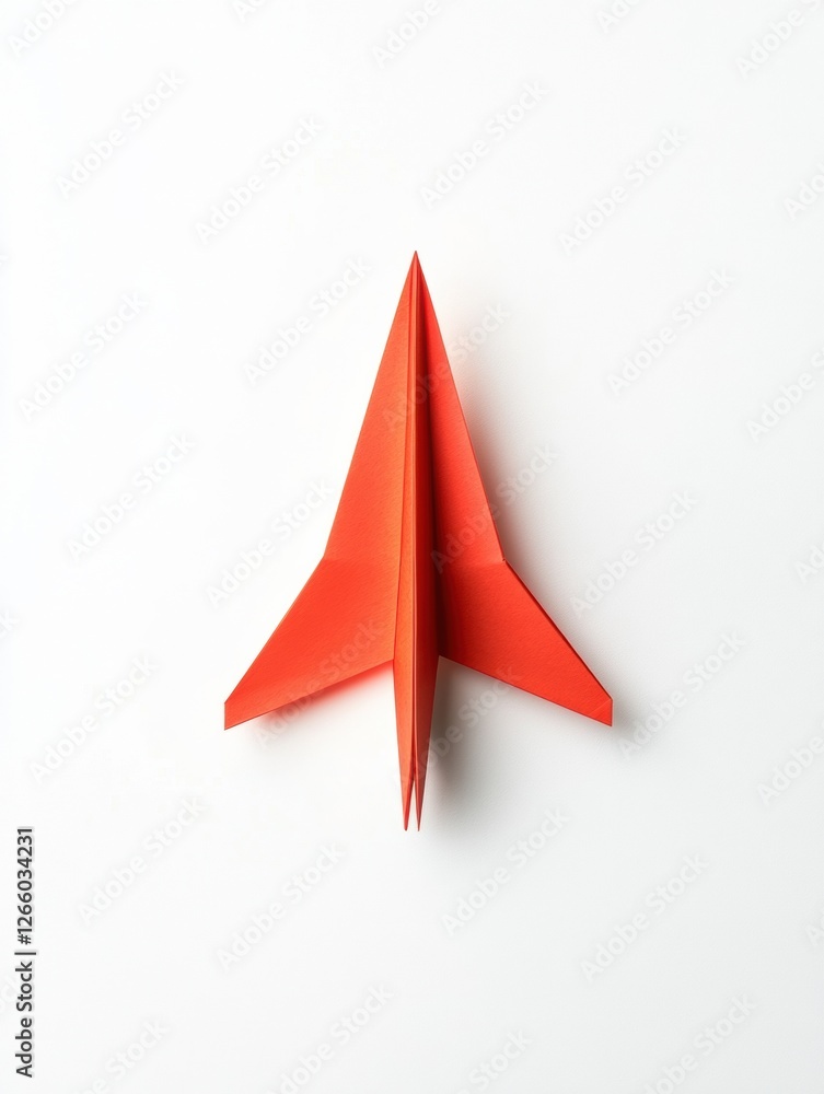Leinwandbilder red paper plane symbolizes innovative business strategies and creative solutions for success in a co