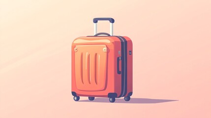 Luggage Travel Illustration Isolated Vector Flat Cartoon
