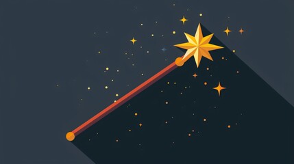 Magic Wand Icon: Vector & PNG Illustration for Web