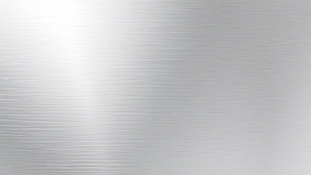 Brushed metal texture with subtle linear patterns and a bright silver surface, suitable for backgrounds.
