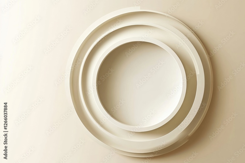 Leinwandbilder abstract white circular wall art display creates a modern and elegant atmosphere in a contemporary s