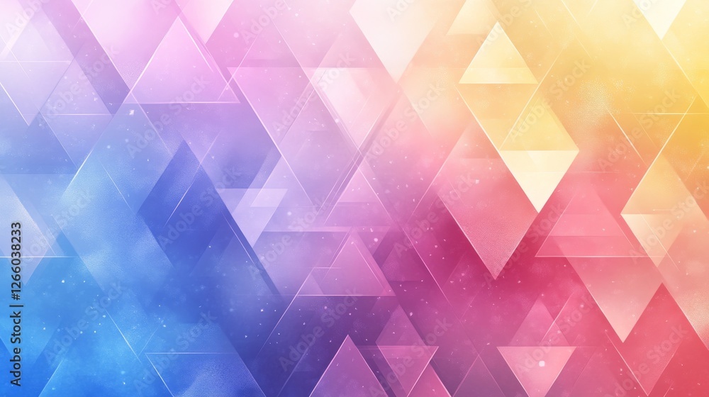 Poster abstract polygonal geometric background with colorful folded shapes. 3d paper-like triangular struct