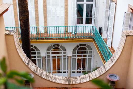 Detail of the facade of a typical house in Lisbon, Portugal