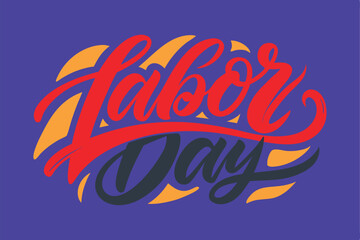 labor day celebration design vector art illustration