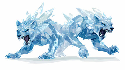 Obraz premium Break from work icon vector. Crystal-Fanged Beasts. Illustration
